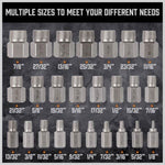 25Pc Screw Extractor Set Multi-Spline Easy Out Broken Bolt Remover Tool Hex Head V465-95324-AU