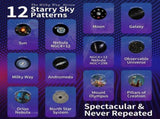 Black USB Powered Galaxy Star Projector and Earth Globe Night Light with 12 HD Space Films, 1H / 2H V888-ELOSUNG52657