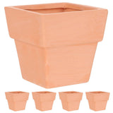Set of 5 Terracotta Clay Flower Pots, Mini Thickened Plant Nursery Containers for Indoor and Outdoor V1370-AZ4-09983