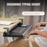 Clamp on Keyboard Tray Under Desk, Desk Keyboard Tray Slide out with Sturdy No-drill C Clamp Mount, V952-JPTPMDF00000QA5K5V0