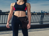 Black Outdoor Thigh Pouch with Metal Zipper Smooth Zip for Travel and Adventure V1369-AZ3-W-16492