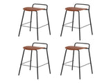 4x Artiss Bar Stools Kitchen Counter Dining Chair Metal Brown BA-BB-9083T-BRX4