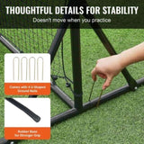 Soccer Rebounder Net, 12x6FT Iron Soccer Training Equipment, Sports Football Training Gift with V952-ZQHDWTZ126YCS0MY9V0
