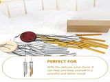 Metal and Wood Wind Chimes with Sweet Sound for Home Decor 2Pcs V1369-AZ3-W-15723