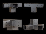 Roof Pergola Gazebo Shed Matte Black Steel Brackets and Black Screen DIY Kits V63-848271