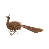 Rust Peacock Garden Statue 88x44cm V637-71609PCK