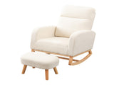 Levede Rocking Chair Ottoman Footrest With Side Pocket CH1146-BG