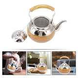 Modern Stainless Steel Tea Pot with Ergonomic Handle No Leak Spout for Home Storage V1192-AZ-W-22473