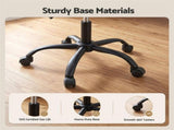 Artiss Ergonomic Office Chair Armless Height Adjustable Computer Desk Chair Fabric Dark Grey OCHAIR-M-2589-DG