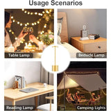 2 Pack Wireless LED Touch Bedside Lamps USB Rechargeable 3600mAh with 3 Color Temperatures V1237-ZY-528-107