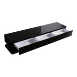TV Cabinet with 3 Storage Drawers With High Glossy Assembled Entertainment Unit in Black colour V43-TVC-SUP-BL