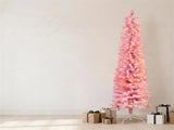 Christabelle 1.8m 6ft Pink Fairy Floss Christmas Tree Pre Lit RGB LED Flocked Slim Artificial I 112_WFLPF6