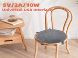 New Winter USB Heated Seat Cushion, Round Cartoon Pad for Office and Outdoor Use, Constant V1341-ZY-SGR9UT29-PINKCAT