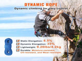 10.2mm Dynamic Climbing Rope, 60M Outdoor Rock Climbing Rope 25KN Breaking Tension, V952-DSDLS197YC10KNO0JV0