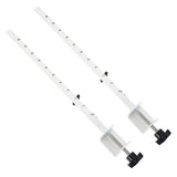 2-Pack White Metal Desk Clamp Pegboard Brackets with Adjustable Table Mount for Secure Desktop V1369-AZ3-W-18793