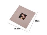 Photo Album 40 Pages Linen Cover Hardcover Reusable Sticky Stamp Collection Book Family Photos V1263-JX-2611