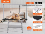 Pet Grooming Table Two Arms with Clamp, 117cm Dog Grooming Station, Foldable Pets Grooming Stand for V952-ZDMRZ46INCH0I6658V0