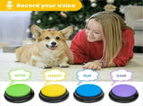 Hunger for Words Talking Pet Starter Set - 4 Piece Set Recordable Buttons for Dogs, Talking Dog V1366-AZ2-W-12301