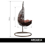 Arcadia Furniture Egg Chair - Brown and Coffee ABM-10001767