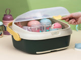 Baby Bottle Drying Rack Nursing Bottle Storage Box Container with Swivel Vent Dust Cover Drain Tray V1294-YM0524-3117220116112