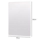 Yezi Wall Vanity Mirror Decorative Bathroom HD Glass Anti-explosion Frameless DECO1044-WH-60X45-AU