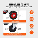 VEVOR Aluminum Hand Truck, 2 in 1, 181 kg Max Load Capacity, Heavy Duty Industrial Convertible V952-DGNSTHC400BEDKOJOV0