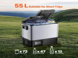 Portable Car Refrigerator Freezer Compressor 55L Dual Zone for Car Home V952-WLCZBXX55LSM46682V3