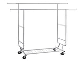 Heavy Duty Clothes Rack, Double Hanging Rod Clothing Garment Rack for Hanging Clothes, Adjustable V952-JYKCYJ4858221BPVDV0