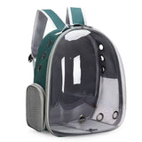 (GREEN)Replacement Transparent Pet Backpack with Zipper Closure - Heavy-Duty Structure, Ventilated V1106-CWBB002