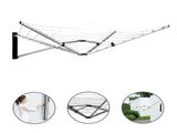 24m Folding Dryer for Laundry and Washing Wall Mounted 5 Arm Clothes Airer Space Saving Design V63-953411