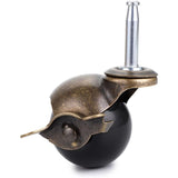 4 Pcs Bronze Ball Furniture Casters with Sockets and Brake, 1.5 inch V1188-MS-527-030