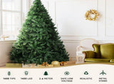 Jingle Jollys 2.4m Pre-Lit Christmas Tree 1488 LED Green with Red Storage Bag XM-TR-E-WELL-8F-LEDBAG