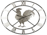 Country Rooster Wall Clock 60cm V637-56012CLK