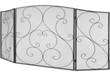 Fireplace Screen 3 Panel, Sturdy Iron Mesh Fireplace Screen, 122CM Spark Guard Cover, No V952-BLMHSFG4555I9GTXEV0