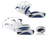 Seamanship Reclining Captain Boat Seat 90&deg-155&deg Recline, 19cm Thick Cushion BS-B-ARMREST-BL