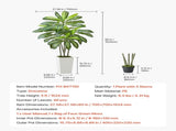 Artificial Dracaena Tree 1524 mm, Fake Palm Tropicals with White Taller, Faux Floor Silk V952-RZRDZWLXS5FT31TZT001V0