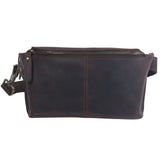 dark coffee color Black Top-Grain Leather Cross-Body Leather Crossbody Australian Leather V1347-127-BLA-79351