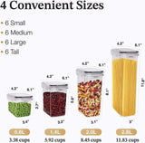 24-Pack Airtight Storage Containers for Organized Pantry, Transparent with Labels V1237-ZY-506-0023
