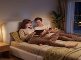 Artiss King Bed Frame with 100cm Boucl Headboard, USB-C & Night Lights BFRAME-H-MUSE-K-WH-ABC