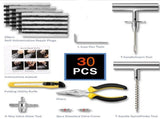 30 Pcs Tire Repair Kit, Flat Tire Repair Tool Kit for Car Motorcycle Truck Tractor, Portable V1237-ZY-917-113