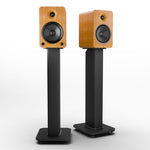 Kanto YU6 200W Powered Bookshelf Speakers with Bluetooth and Phono Preamp - Pair, Bamboo with SX26 V398-KO-YU6BAMBOO-SX26