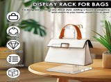Acrylic Purse Display Hanger- Adjustable Height Handbag Holder Rack Boutique & Store Display for V1366-AZ2-W-14668