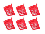 6Pcs Christmas Pot Holders with Pocket Heat Resistant Hot Pad Oven Mitts Cookie Bag Christmas Pot V1294-YM0512-3115220143811