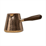 500ml Pure Copper Latte Pitcher Milk Jug with Wooden Handle Kettles Hammer Handcraft Drinkware V1370-AZ4-10363