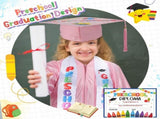 Kindergarten Graduation Cap & Gown Set Class of 2026 Satin Graduation Outfit & Keepsake Gift V1366-AZ2-W-27001