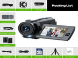 5K Video Camera with 56MP Dual Lens, WiFi, IR Night Vision, and 64GB SD Card in Black V178-59099