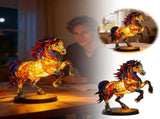 Handcrafted Sunflower Highland Cow Lamp, Stained Glass Highland Cow Night Lamp, 3D Animal Night V1366-AZ2-W-16742