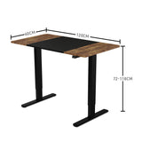 Fortia Sit To Stand Up Standing Desk, 120x60cm, 72-118cm Electric Height Adjustable, 70kg Rated, V219-ADKSSTFOBRBK2SA