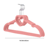 10 Pack Cute Heart Hangers with 360&deg Swivel Hook, Heavy Duty Velvet Clothes Hangers for Jackets, V1369-AZ3-W-20334