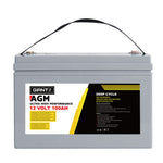 Giantz AGM Deep Cycle Battery 12V 100Ah x2 Box Portable Solar Caravan Camping BATTERY-C-AGM-100X2